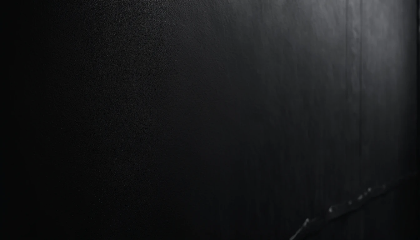 a detailed macro shot of the texture of an empty black wall, focusing on the fine grain and subtle imperfections that give it character and depth