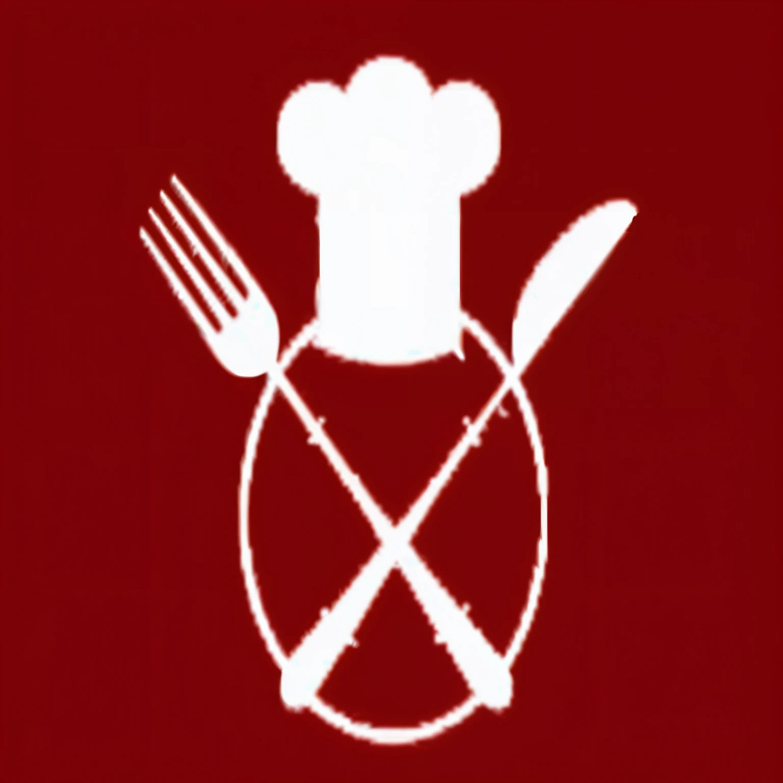 a close up of a white chef hat and fork and faca, Garfo carmesim, melhor chef, cozinha, restaurante, captain, imagem do avatarm, Restaurante gourmete, foto de perfil, receita, imagem de perfilm, Kitch, Logo, Logo, cozinhared, foto de perfilture, profissionalmente, avatar para o site, Gostos, ortodoxo, cozinhar, basic, faca, imagem, garfo do garfo, simbol