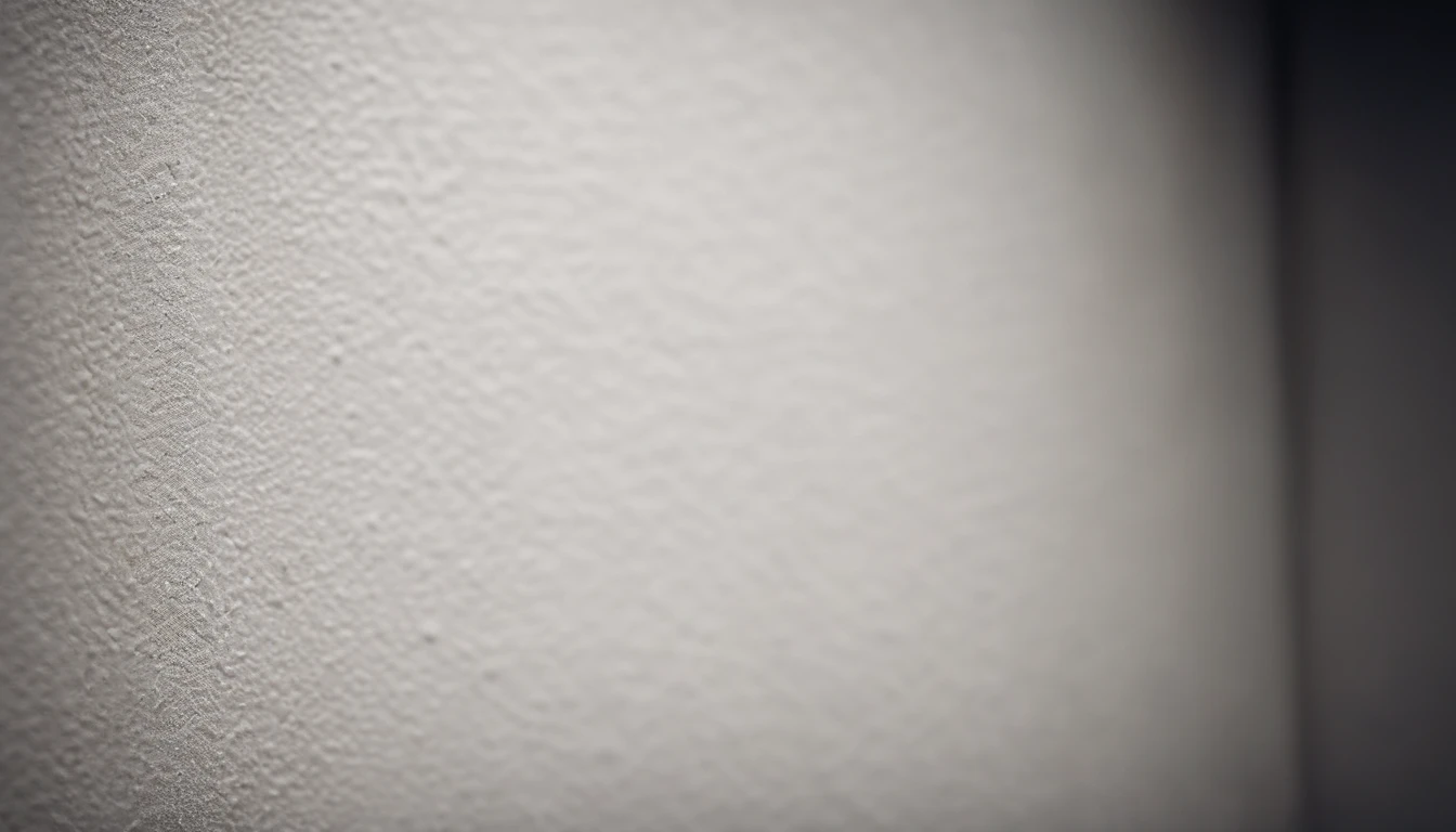 a detailed macro shot of the texture of an empty white wall, focusing on the fine grain