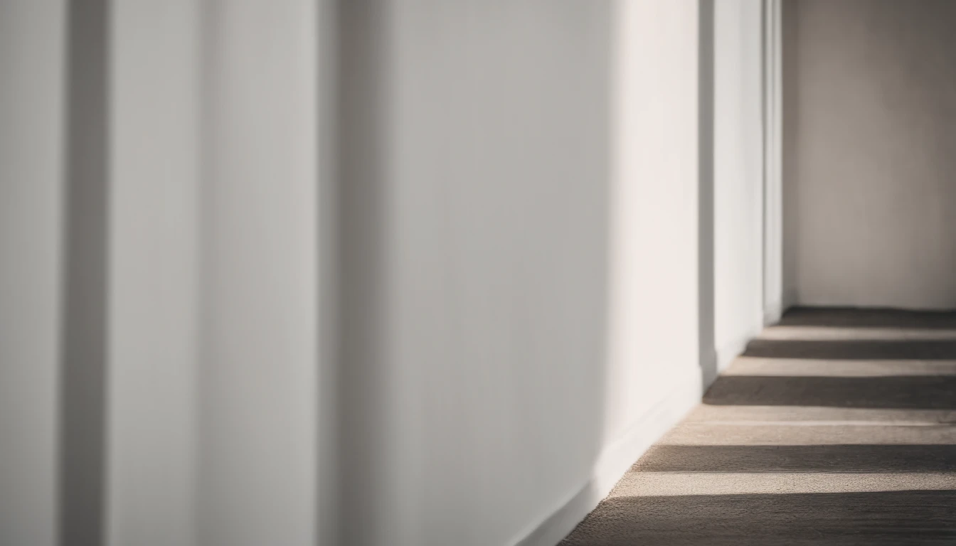 a detailed macro shot of the texture of an empty white wall