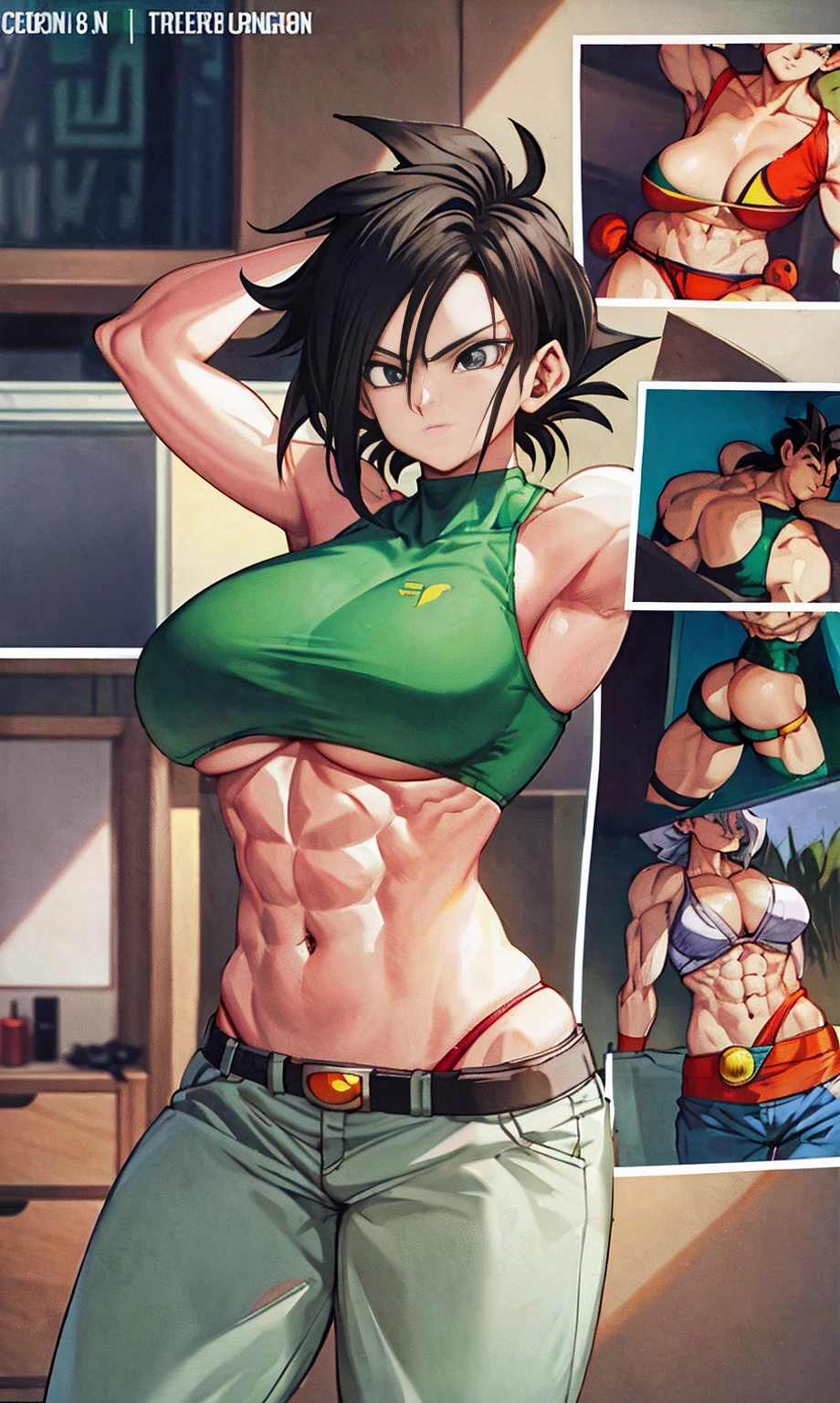 Dragon Ball Cyborg No. 18,Have a busty body,Abs,in a bikini