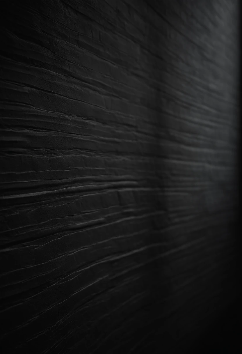 a detailed macro shot of the texture of an empty black wall, focusing on the fine grain and subtle imperfections that give it character and depth