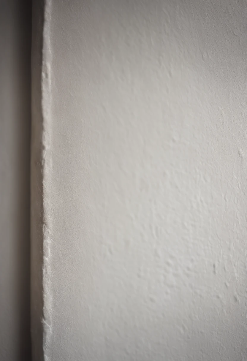 a detailed macro shot of the texture of an empty white wall, focusing on the fine grain and subtle imperfections that give it character and depth