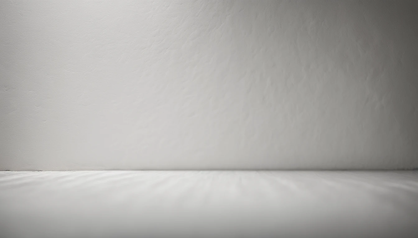 a detailed macro shot of the texture of an empty white wall, focusing on the fine grain and subtle imperfections that give it character and depth