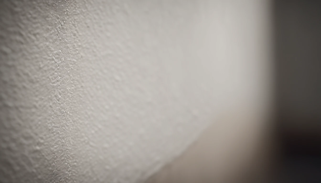 a detailed macro shot of the texture of an empty white wall, focusing on the fine grain and subtle imperfections that give it character and depth