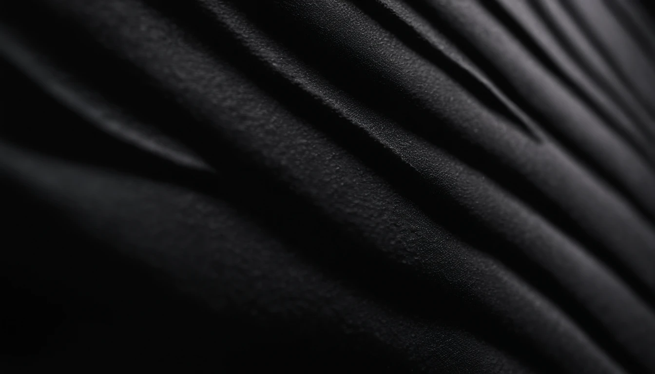 a detailed macro shot of the texture of an empty black wall, focusing on the fine grain and subtle imperfections that give it character and depth
