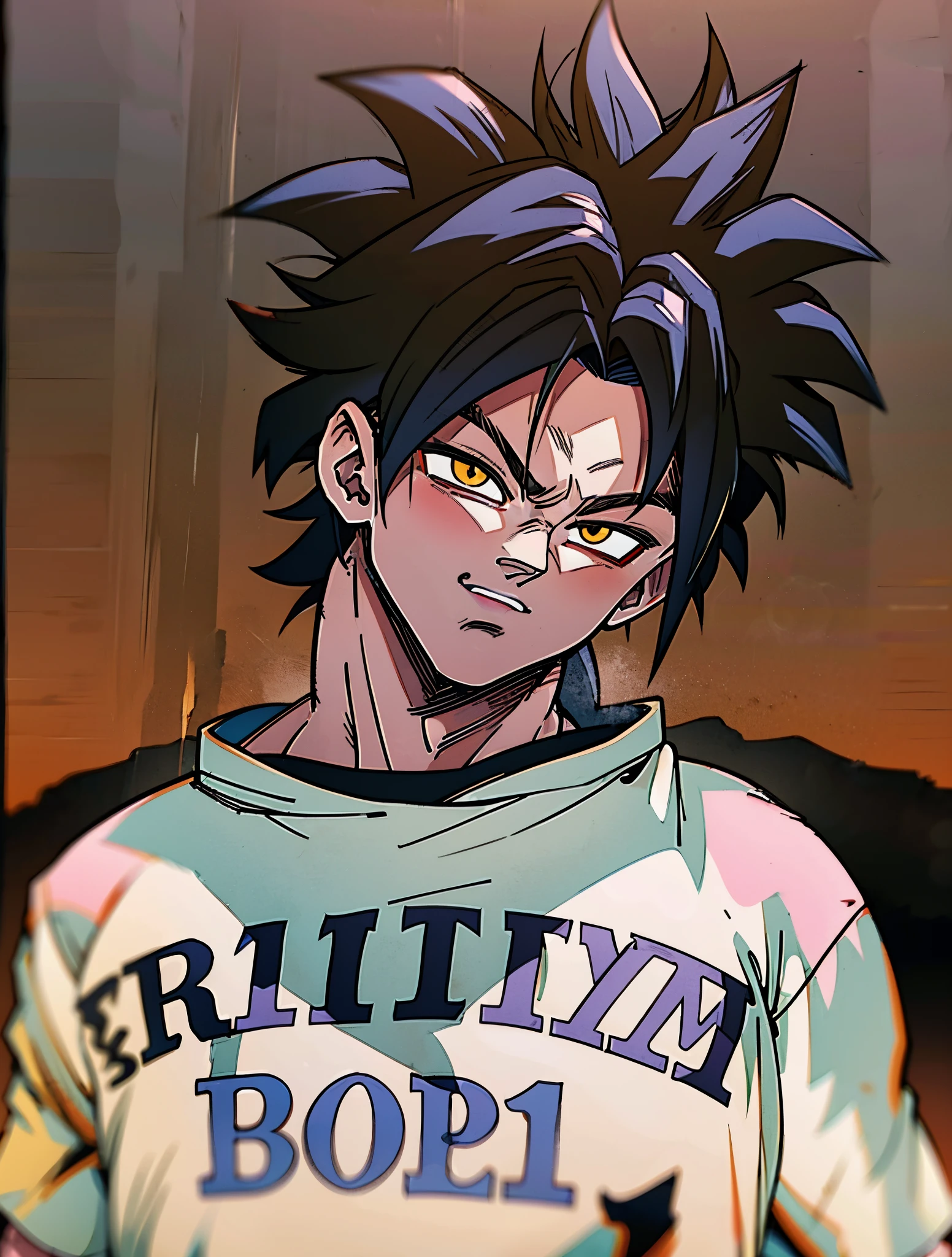 hay un joven con una camisa blanca y negra, Lo es usando una camiseta negra, around 1 9 years old, Yuya Nagai, 2 7 years old, Toru Furuya, Lo es! about 3 0 years old, zigor samaniego style, con cabello negro, 2 3 years old, msxotto