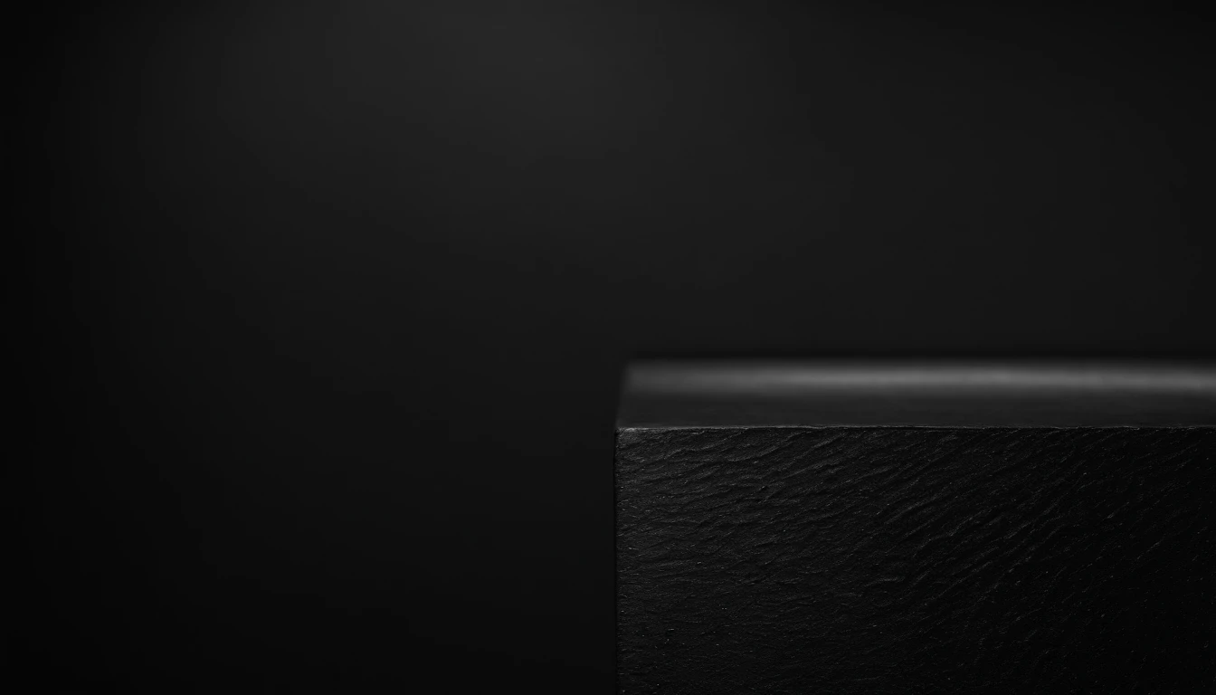 a detailed macro shot of the texture of an empty black wall, focusing on the fine grain and subtle imperfections that give it character and depth