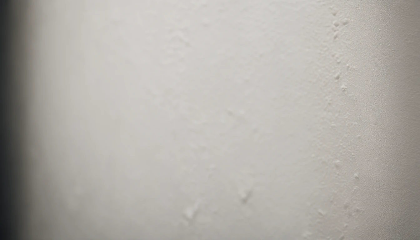 a detailed macro shot of the texture of an empty white wall, focusing on the fine grain and subtle imperfections that give it character and depth