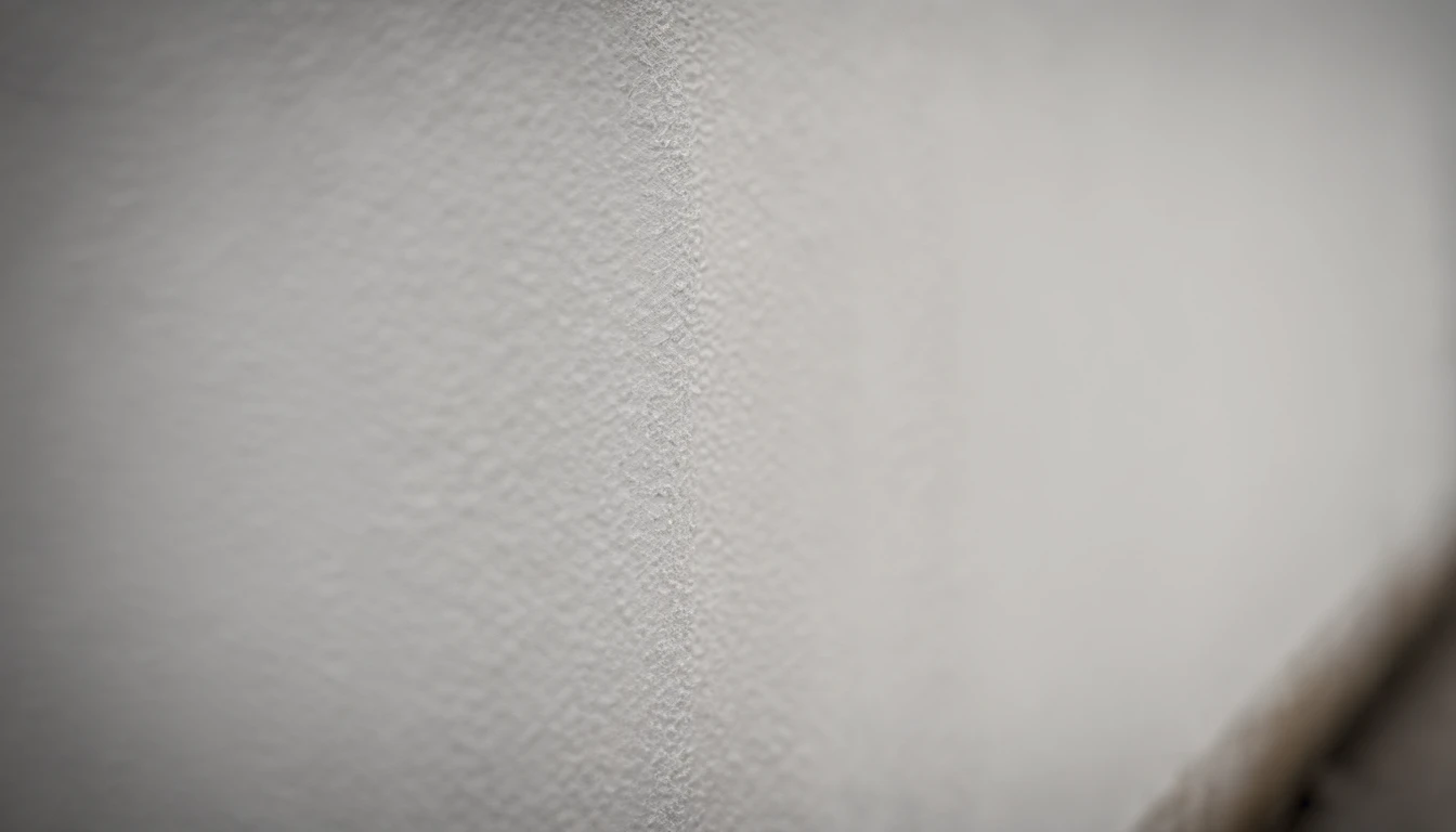 a detailed macro shot of the texture of an empty white wall, focusing on the fine grain and subtle imperfections that give it character and depth