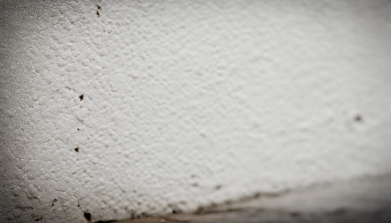 a detailed macro shot of the texture of an empty white wall, focusing on the fine grain and subtle imperfections that give it character and depth