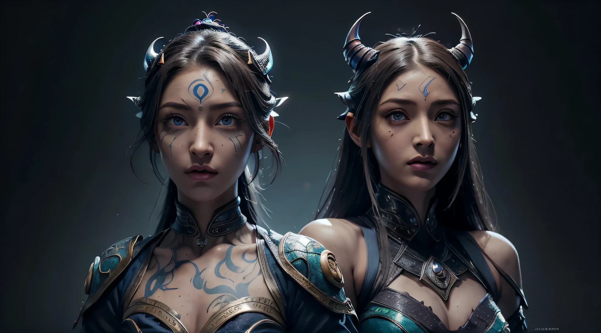 (master part, melhor qualidade:1.3) SamaraME, 1girl, sozinho, (pele azul:1.29), olhos rosa, alien, rosto hiper realista, Olhar bonito, fantasia art, no estilo de dark, epics, fantasia, intrincado, hiper detalhado, art-station