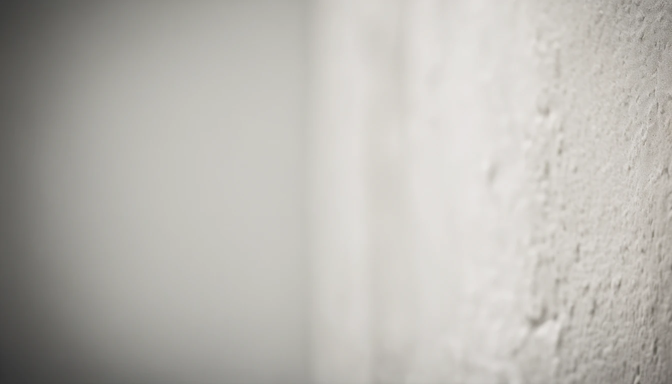 a detailed macro shot of the texture of an empty white wall, focusing on the fine grain and subtle imperfections that give it character and depth