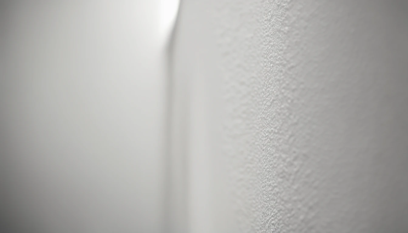 a detailed macro shot of the texture of an empty white wall, focusing on the fine grain and subtle imperfections that give it character and depth