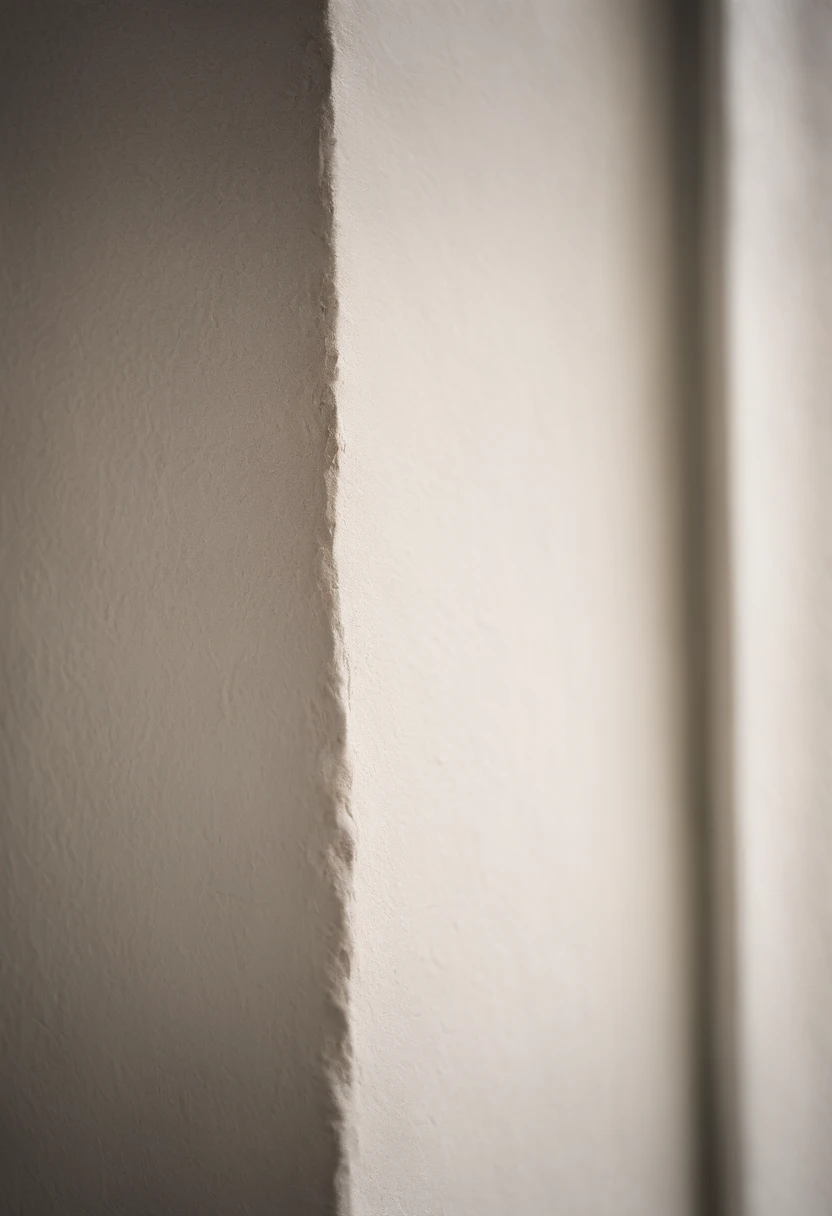 a detailed macro shot of the texture of an empty white wall, focusing on the fine grain and subtle imperfections that give it character and depth