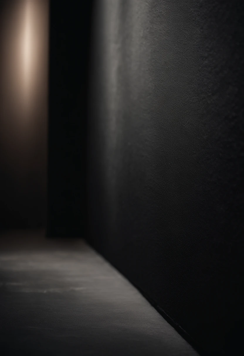 a detailed macro shot of the texture of an empty black wall, focusing on the fine grain and subtle imperfections that give it character and depth