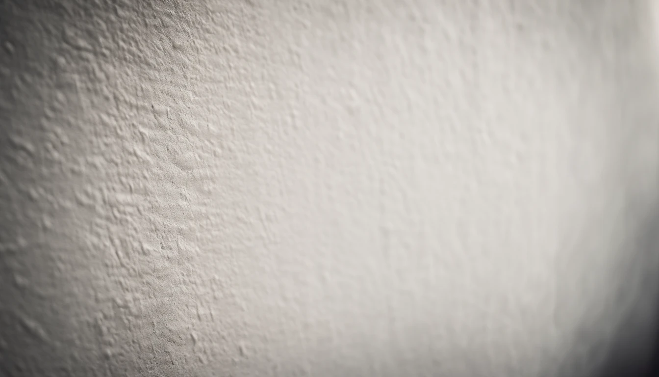 a detailed macro shot of the texture of an empty white wall, focusing on the fine grain and subtle imperfections that give it character and depth