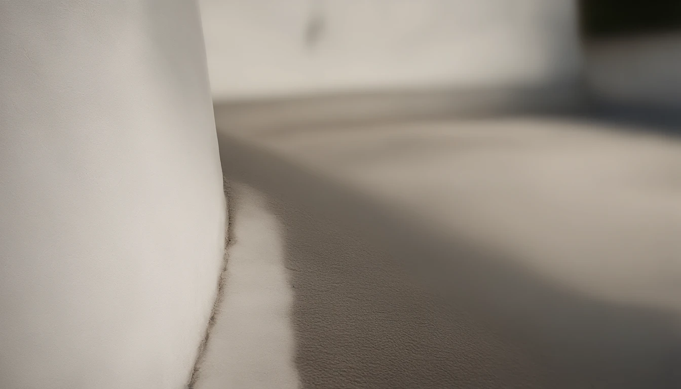 a detailed macro shot of the texture of an empty white wall, focusing on the fine grain and subtle imperfections that give it character and depth