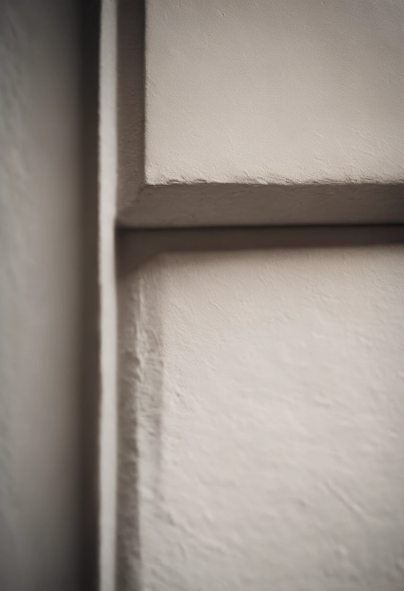 a detailed macro shot of the texture of an empty white wall, focusing on the fine grain and subtle imperfections that give it character and depth
