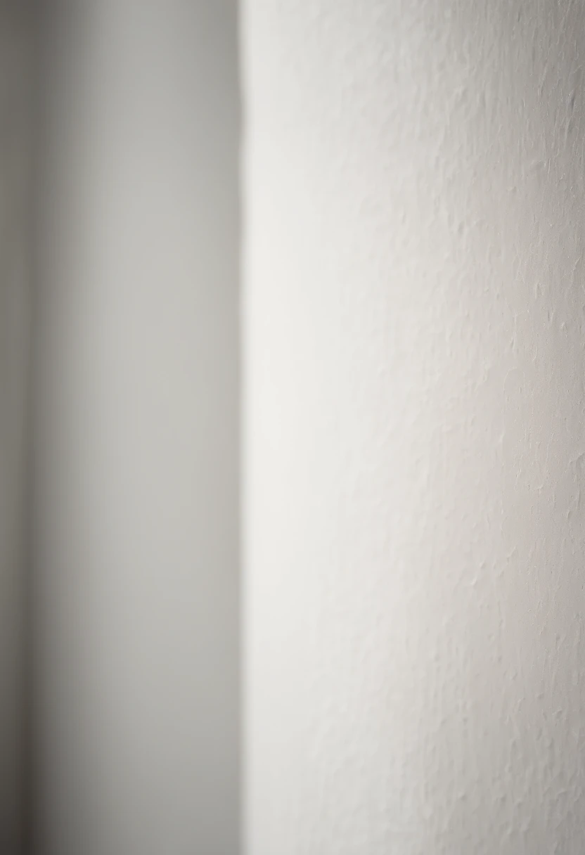 a detailed macro shot of the texture of an empty white wall, focusing on the fine grain and subtle imperfections that give it character and depth