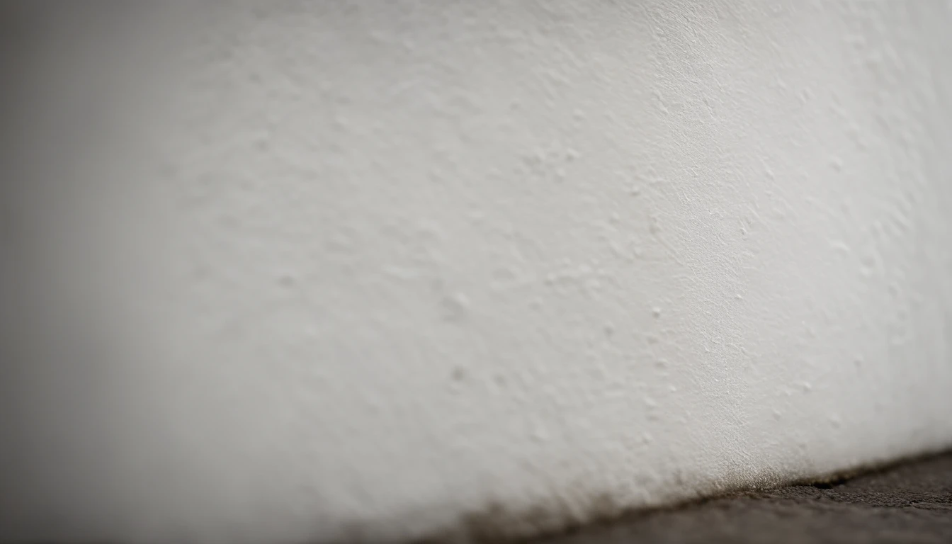 a detailed macro shot of the texture of an empty white wall, focusing on the fine grain and subtle imperfections that give it character and depth