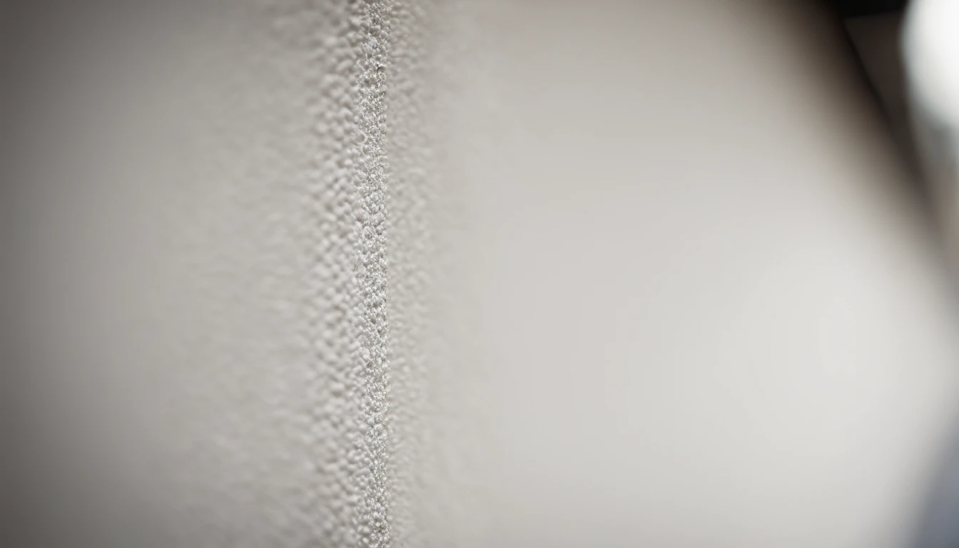 a detailed macro shot of the texture of an empty white wall, focusing on the fine grain and subtle imperfections that give it character and depth