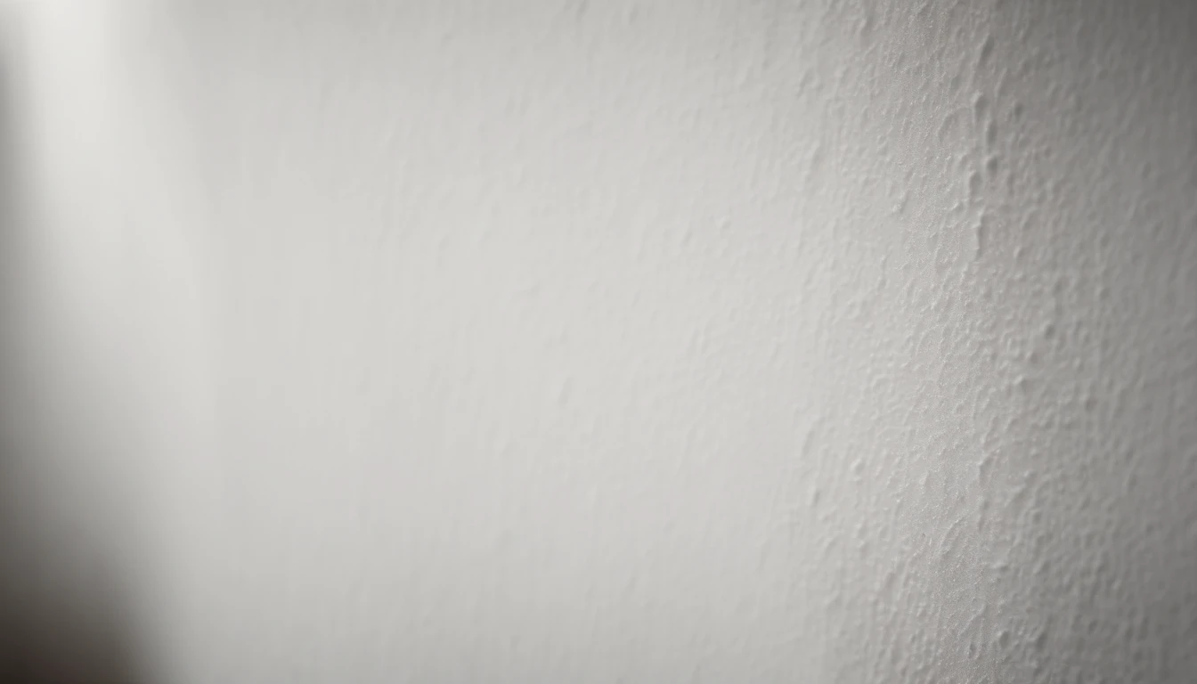 a detailed macro shot of the texture of an empty white wall, focusing on the fine grain and subtle imperfections that give it character and depth