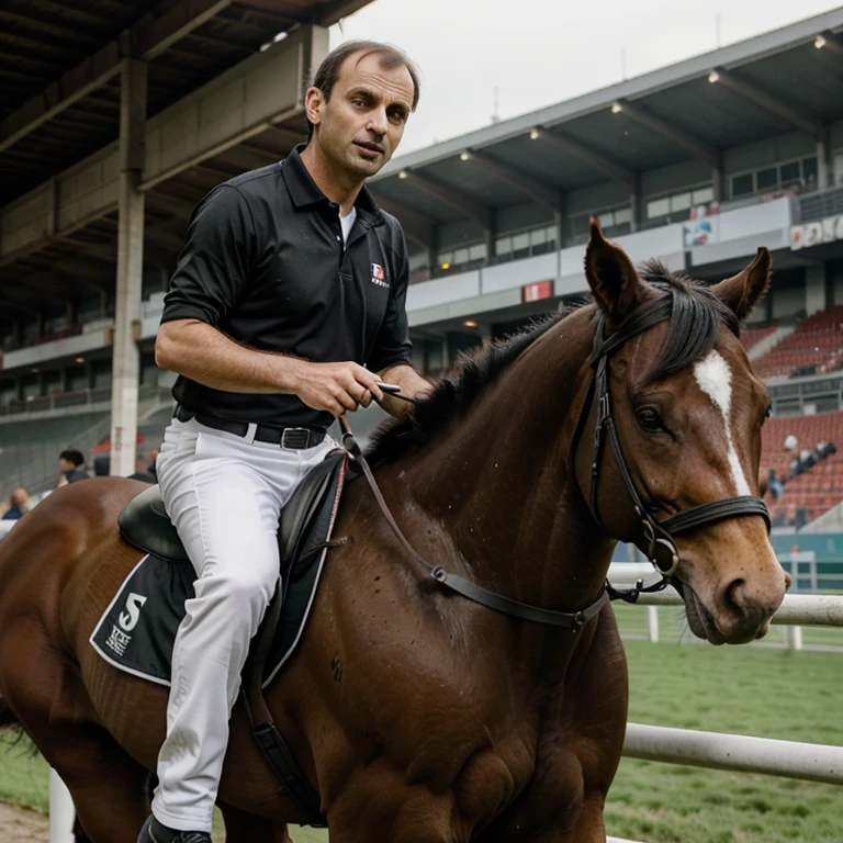 Max allegri near a horse