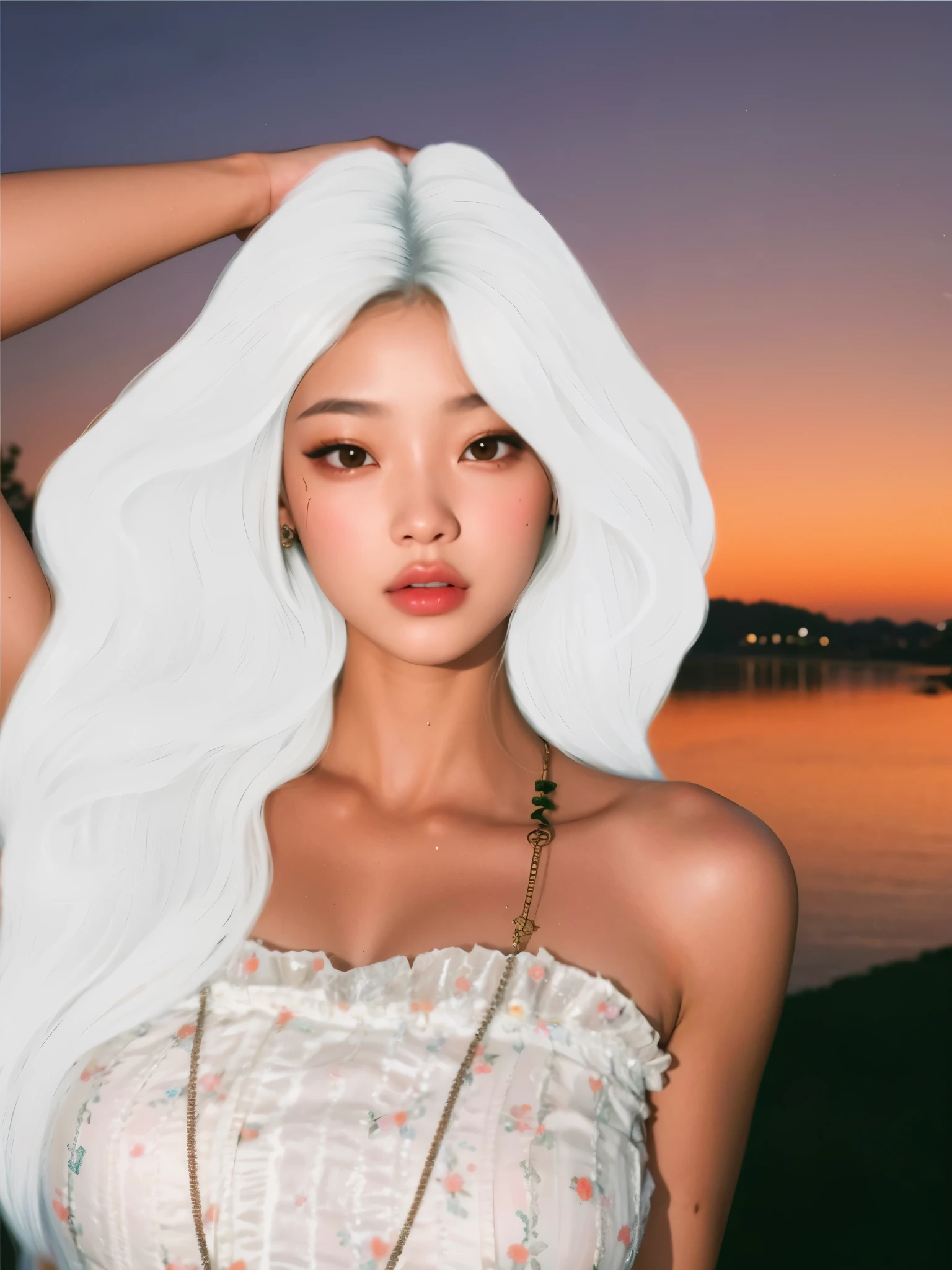 um close up de uma mulher com cabelos longos usando um vestido branco, Jennie Blackpink, linda sul Mulher coreana, maquiagem sul-coreana popular, Jinyoung Canela, maquiagem coreana popular, menina coreana, Bae Suzy, linda jovem Mulher coreana, bela jovem Mulher coreana, Retrato de Jossi do Blackpink, TaeJune Kim, asian features, Ulzzang, korean face features, Mulher coreana