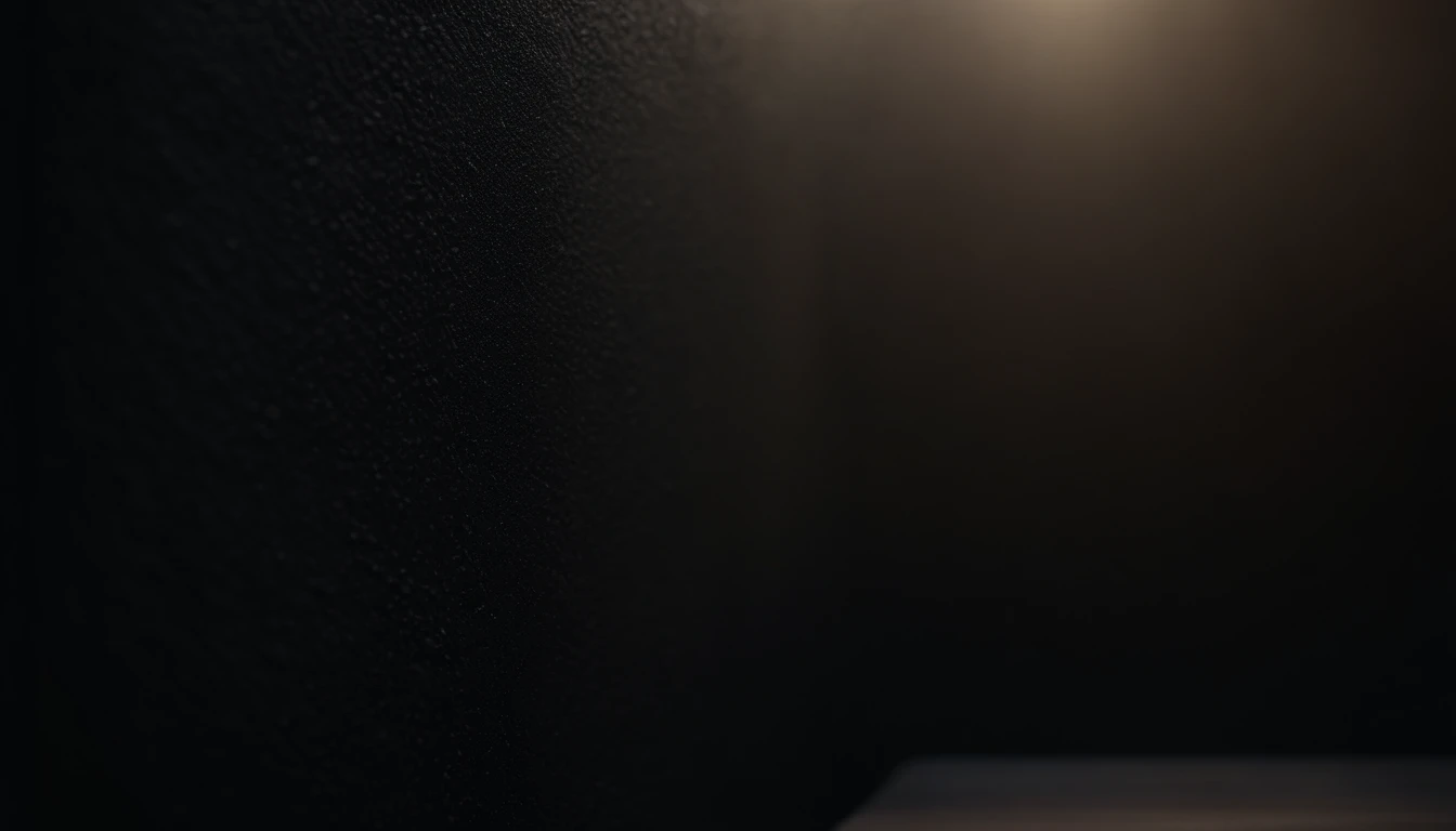a detailed macro shot of the texture of an empty black wall, focusing on the fine grain and subtle imperfections that give it character and depth