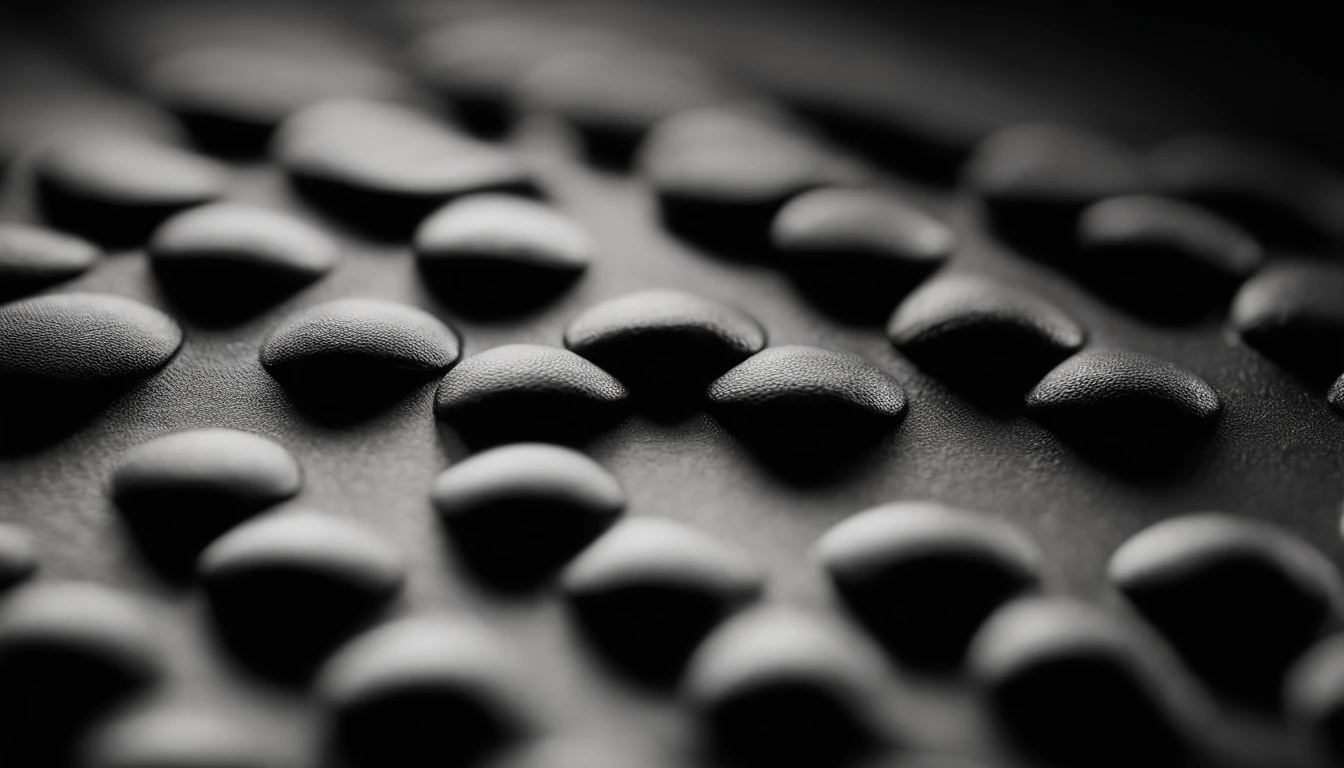 a detailed macro shot of the texture of an empty black wall, focusing on the fine grain and subtle imperfections that give it character and depth