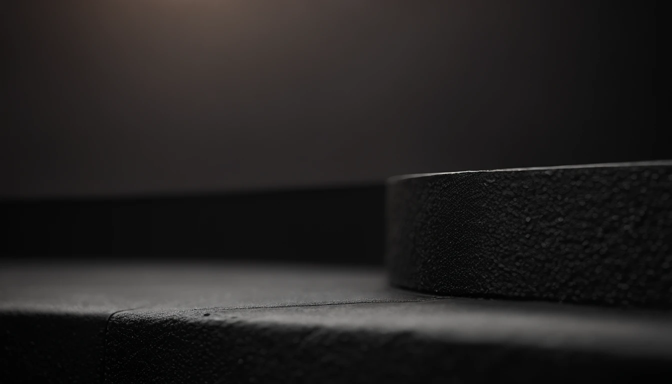 a detailed macro shot of the texture of an empty black wall, focusing on the fine grain and subtle imperfections that give it character and depth
