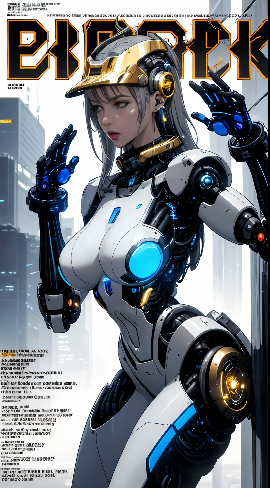 A woman in a futuristic suit holding a gun - SeaArt AI