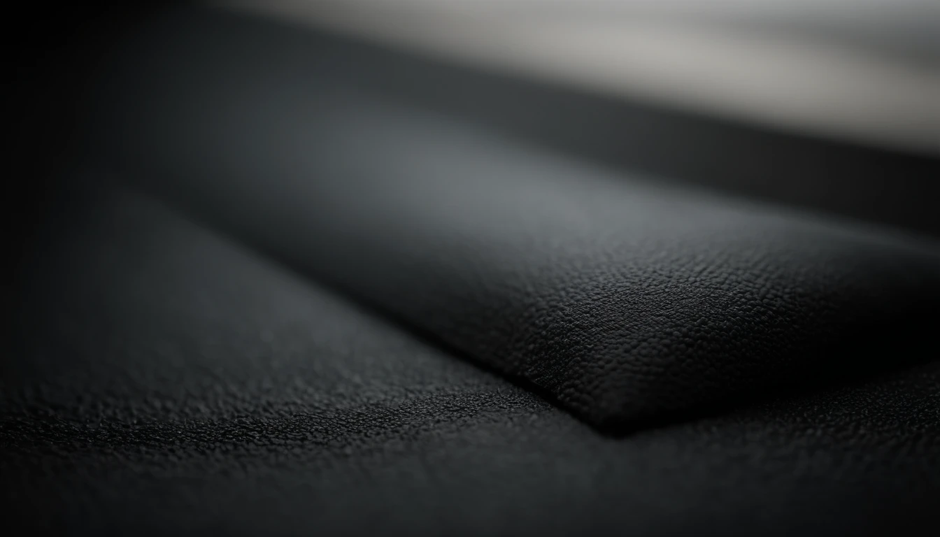 a detailed macro shot of the texture of an empty black wall, focusing on the fine grain and subtle imperfections that give it character and depth