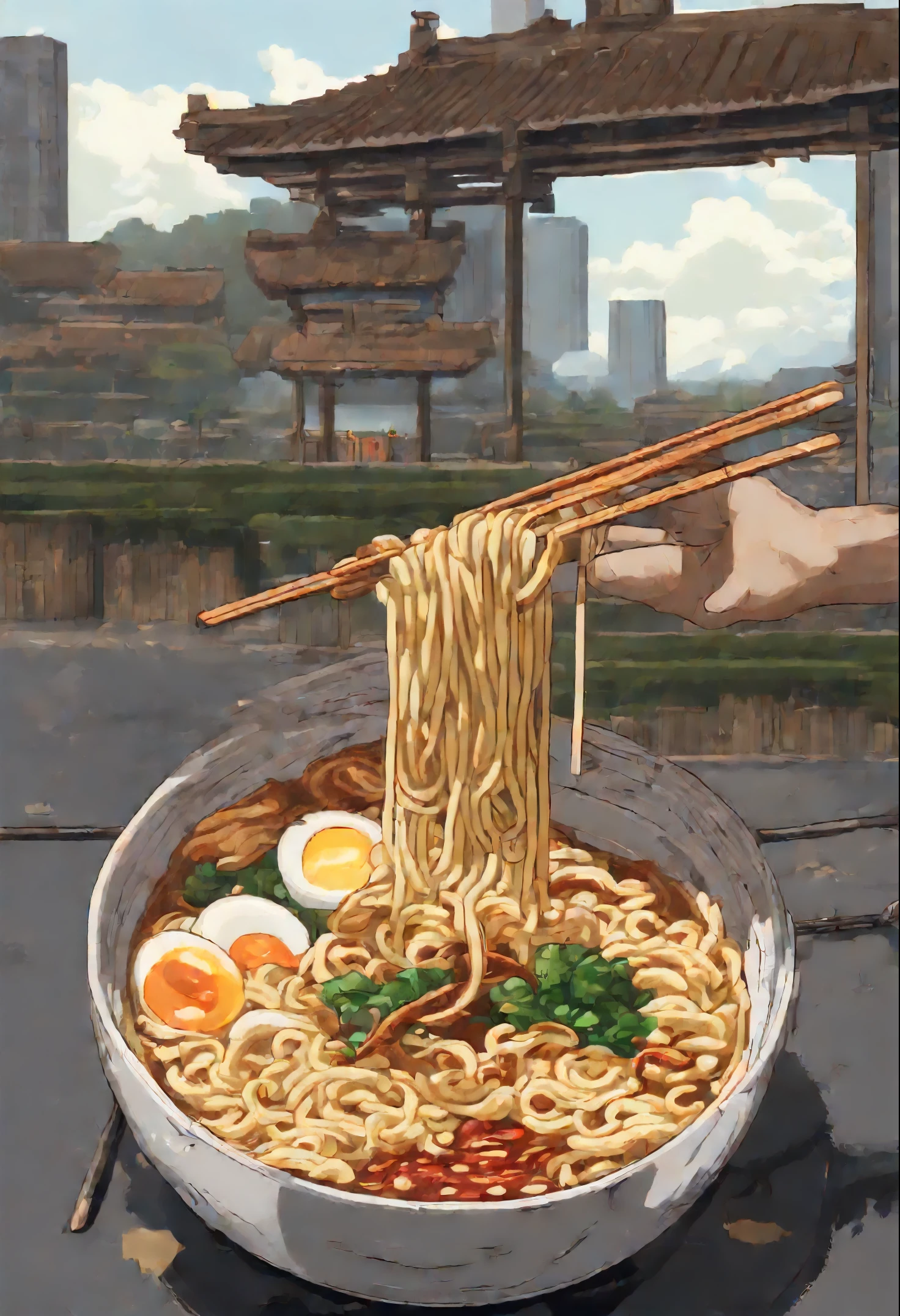 ((Best quality)), ((masterpiece)), ramen, pixel art