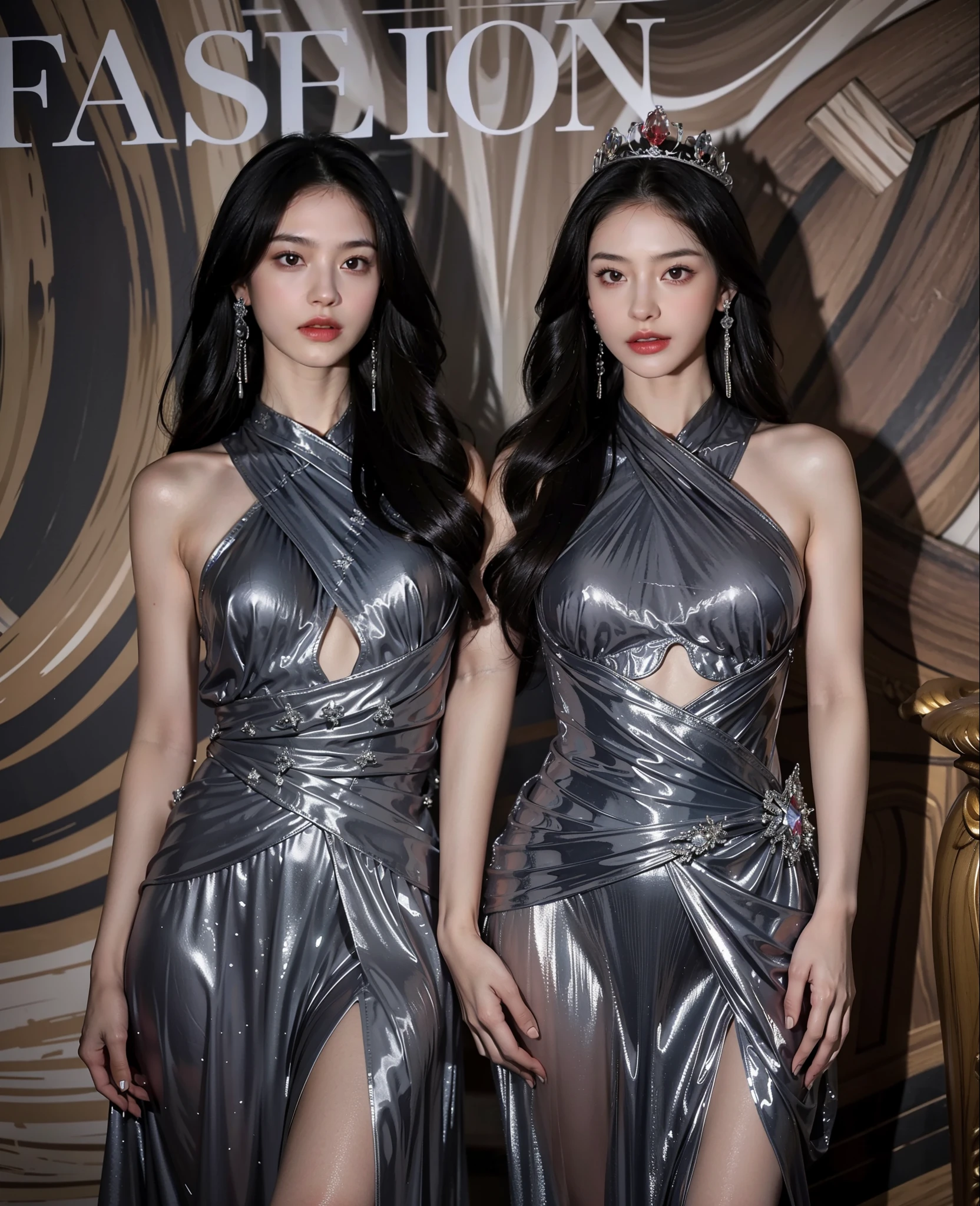 Imperial sister,詳細な目,Detailed facial expressions,Ripe body,Tall figure,the number,legs long,4K,k hd,fleshy feeling,White translucent lace,Fair and plump figure,Nice face,Cherry small mouth,beautiful and delicious(3D royal sister),Exquisite dresses,Wear crystal ruby red high heels,Silver cuirass,Gorgeous crystal gemstone dress,Gems and Jewelry,Bejeweled Crown,