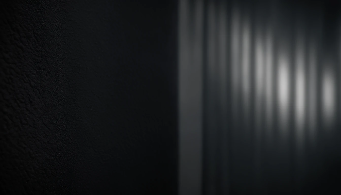 a detailed macro shot of the texture of an empty black wall, focusing on the fine grain and subtle imperfections that give it character and depth