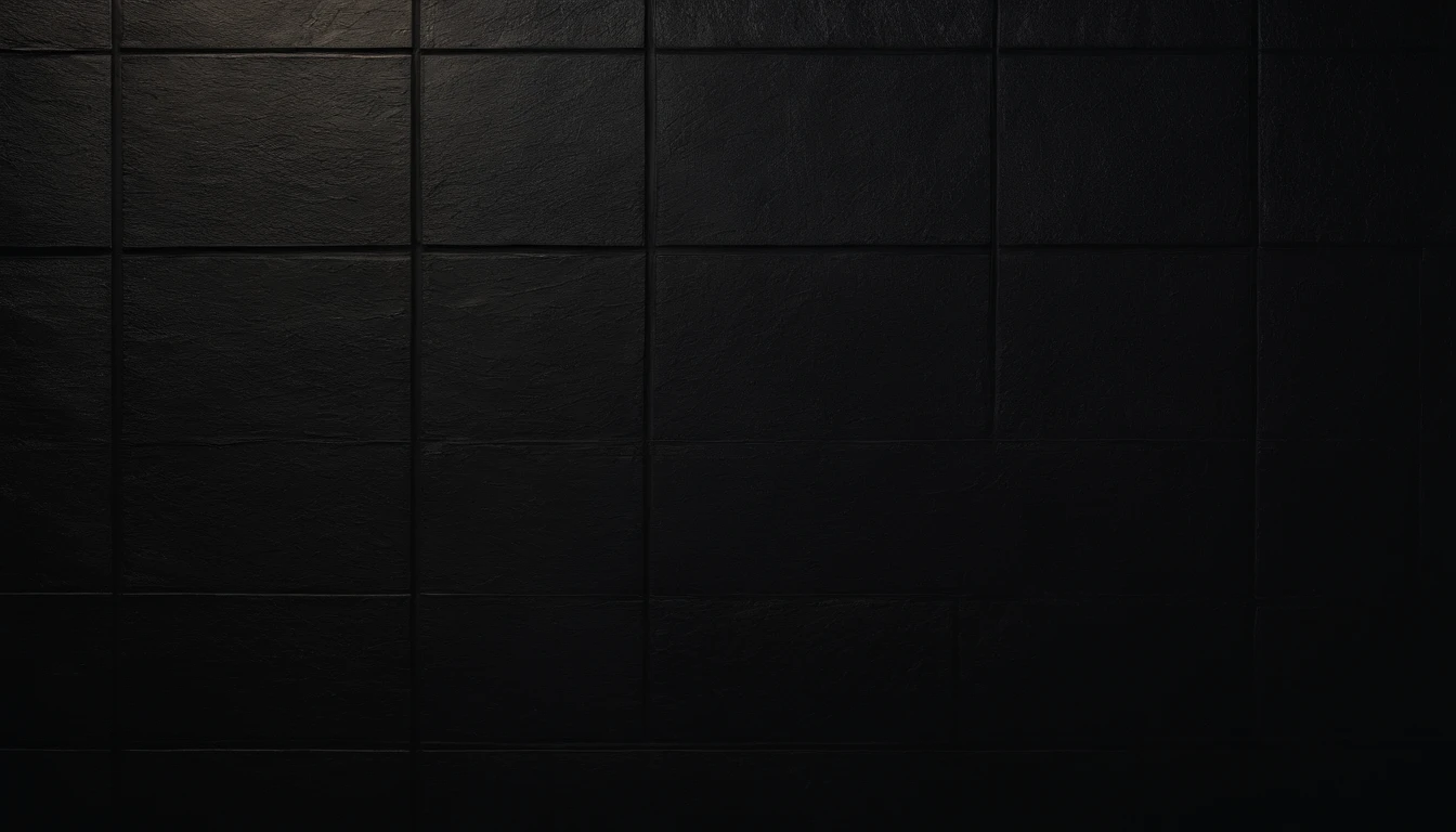 a detailed macro shot of the texture of an empty black wall, focusing on the fine grain and subtle imperfections that give it character and depth