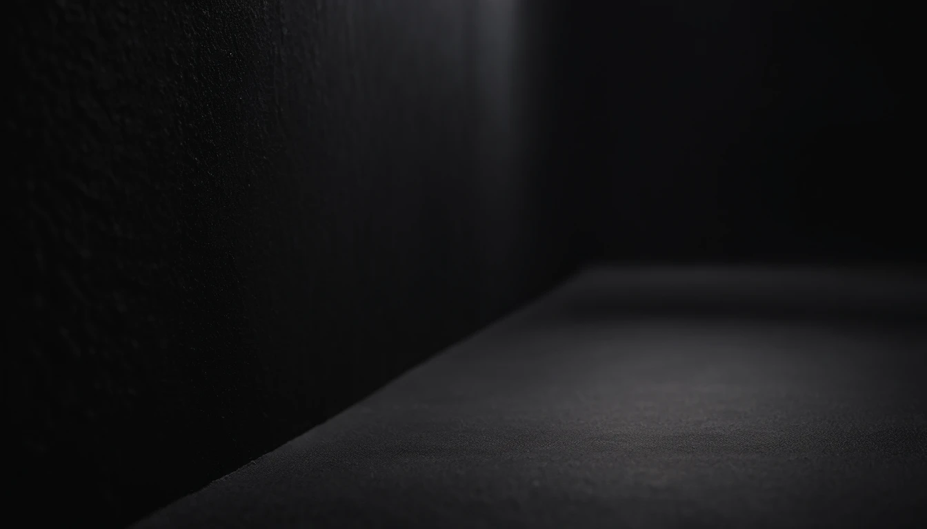 a detailed macro shot of the texture of an empty black wall, focusing on the fine grain and subtle imperfections that give it character and depth
