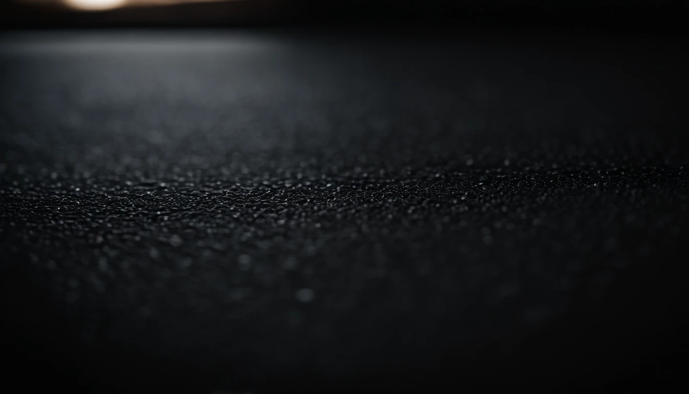 a detailed macro shot of the texture of an empty black wall, focusing on the fine grain and subtle imperfections that give it character and depth