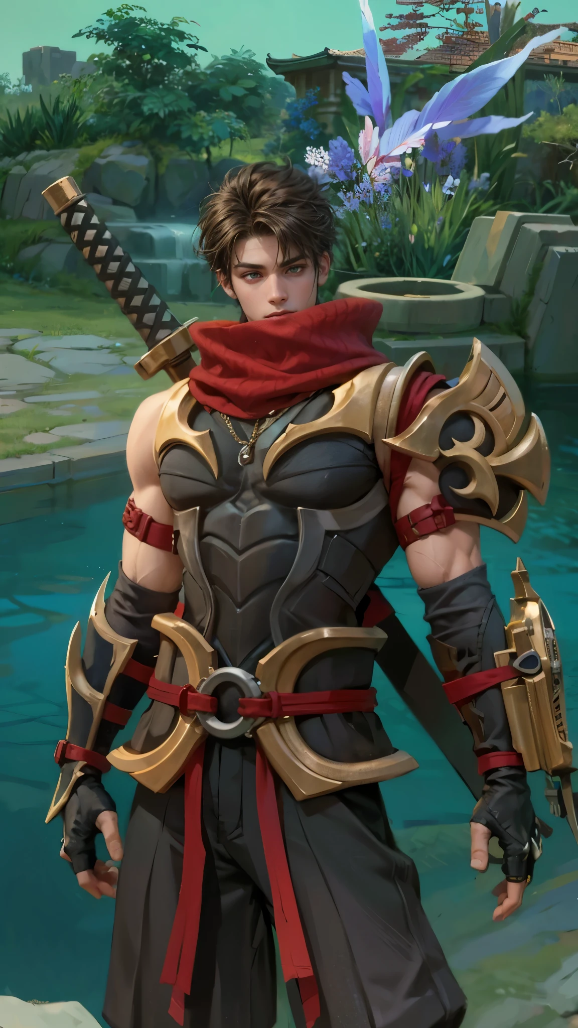 Best quality, masterpiece, detailed skin texture, detailed clothes texture, detailed face, super detail, 8k, intricate detail, 1 boy, The color doesn't change, Muscle guy, 1 guy