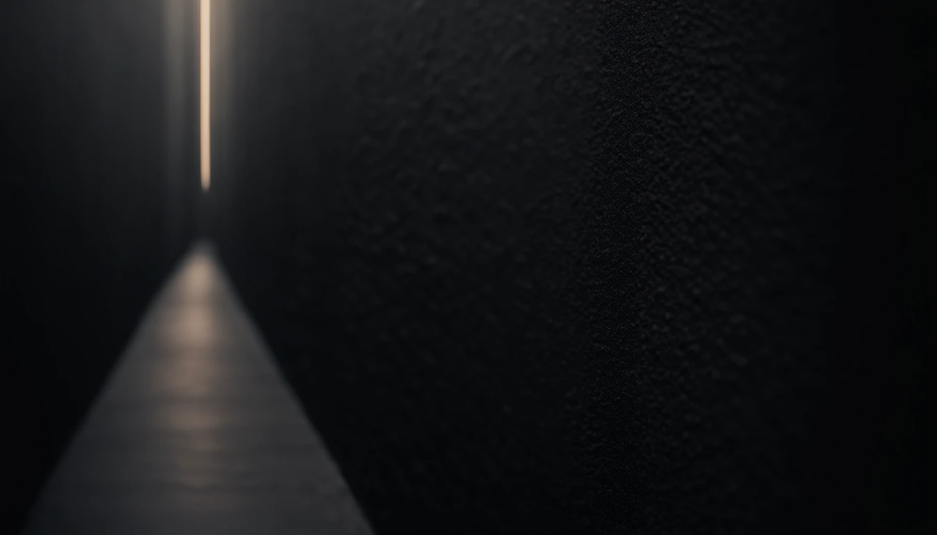 a detailed macro shot of the texture of an empty black wall, focusing on the fine grain and subtle imperfections that give it character and depth