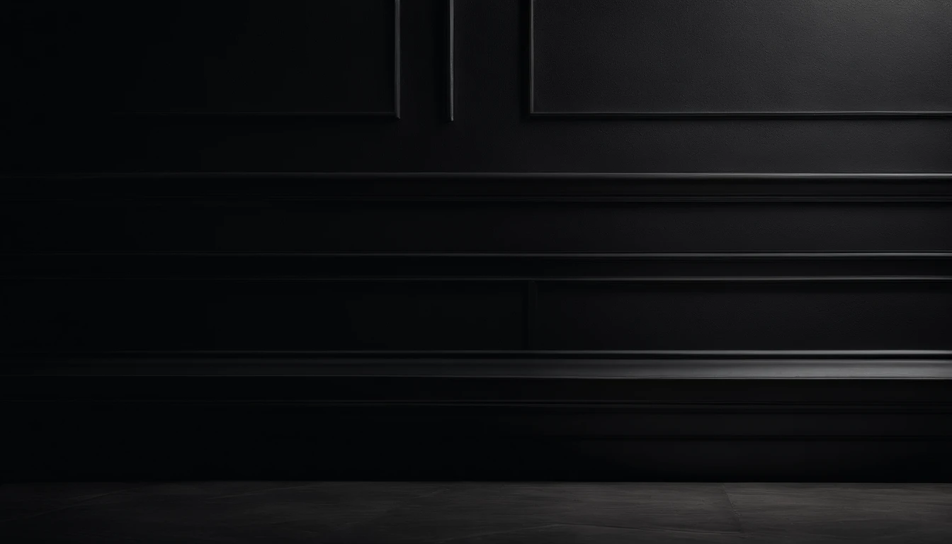 a detailed macro shot of the texture of an empty black wall, focusing on the fine grain and subtle imperfections that give it character and depth