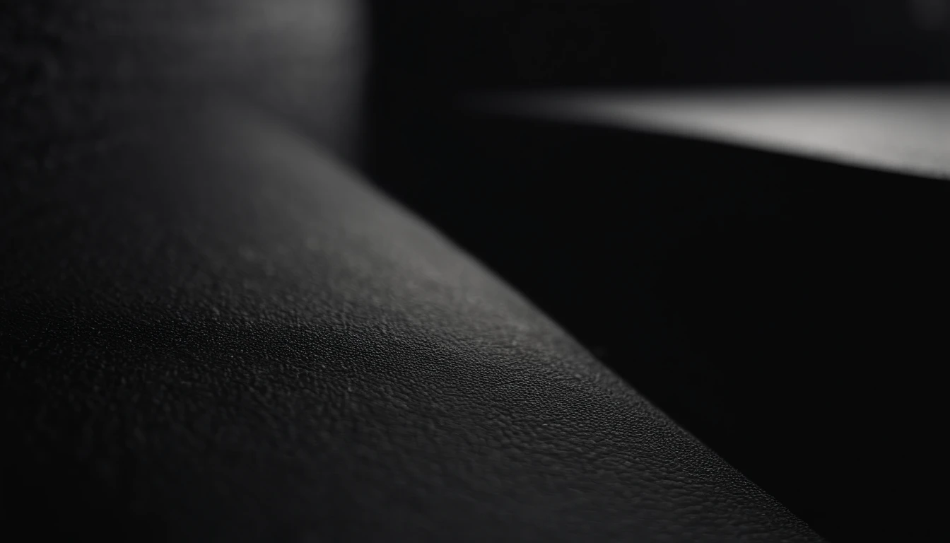 a detailed macro shot of the texture of an empty black wall, focusing on the fine grain and subtle imperfections that give it character and depth