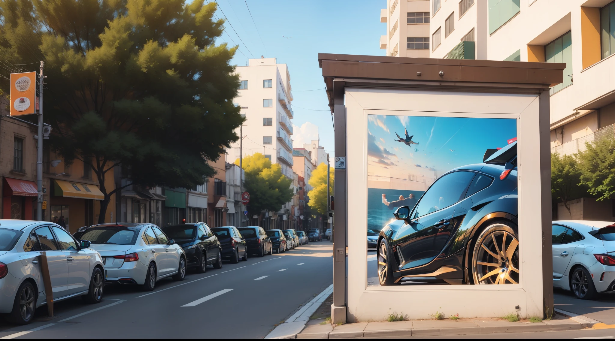 modern outdoor art, advertising street frame --auto --s2