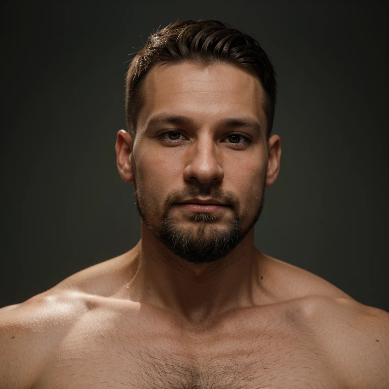 Polish male, 35 years old, muscular, short beard, portrait