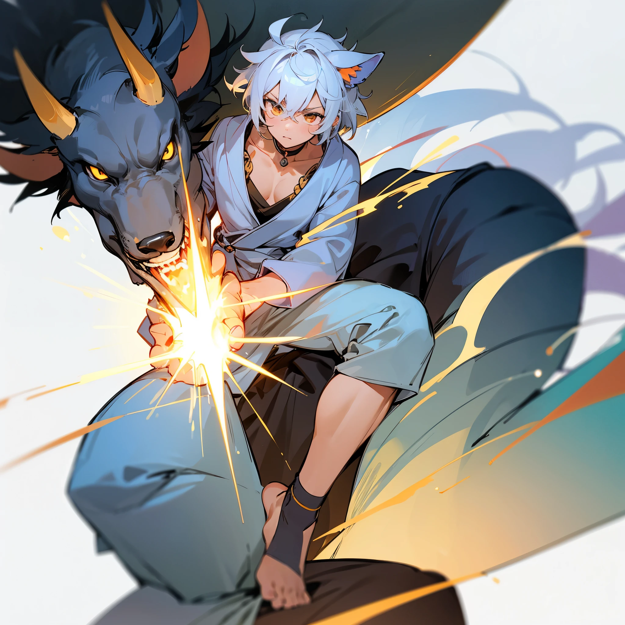 realistically,(tmasterpiece,quality,最好的quality,offcial art),The content is very detailed,Colorful,Most detailed,Shangming,Short hair details,white color hair,Handsome men,Wolf ears,coda,bigger,,choker necklace,Libido boy,large pecig bag,Half lying down,CG sense,POV perspective,,8K,movie light effect,ctextured skin,最好的quality,Images that tell a story,Images that tell a story,dynamic blur,actionpose,Look up at the perspective,with brown skin,serious expressions,Hot gas,Keep your mouth shut,bull body gay,the only person,Bareleged,Foot odor,dermatophytosis,white short socks,sitting down,vestments,take off your pants,Muscular