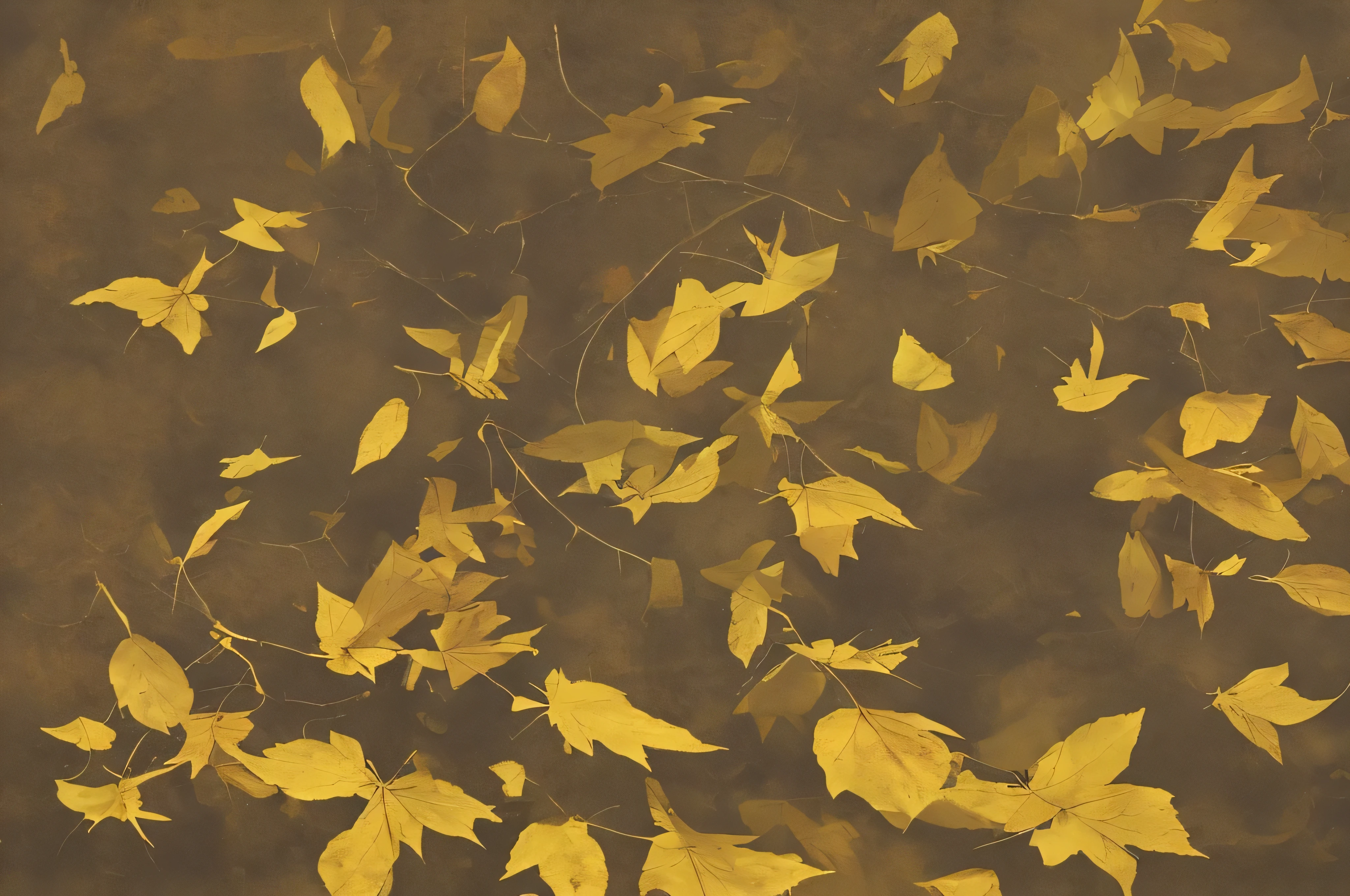 The golden leaf in the wind singing the song of life