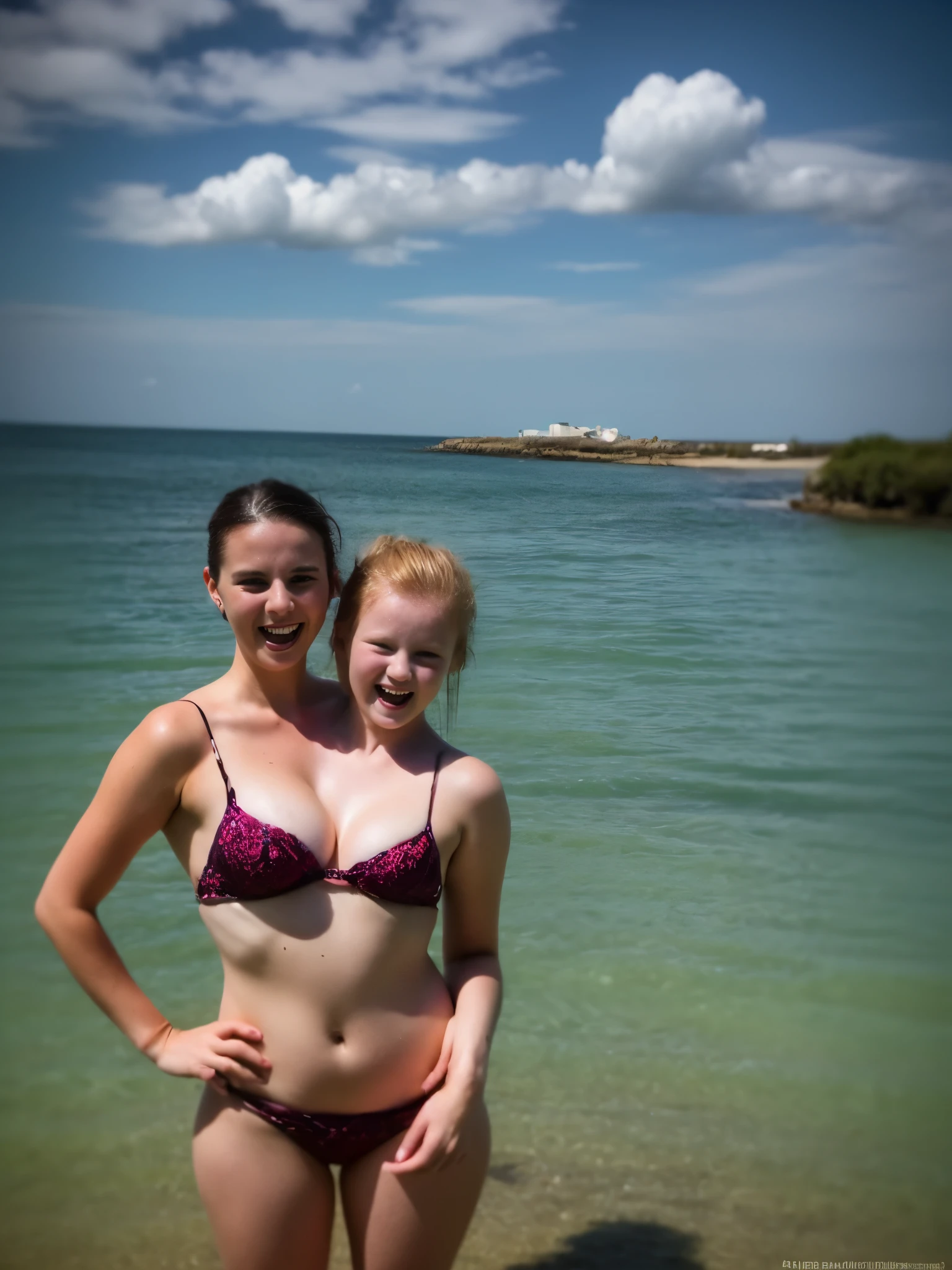 nue, petits seins, sexe visible, aguichante