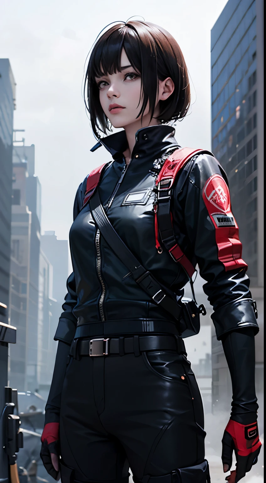 1girl,.Neon arenoso, synthetic textures, membros modificados, materiais desgastados, atmospheric fog, Posturas rebeldes, decair, Narrativa em camadas, tecnologia sci-fi, Dystopian scenarios ., super clareza,best quality,master part,alta qualidade, extremamente detalhado,Realistic